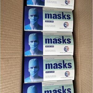 500 ASTM Level 2 Procedural Face Mask with Ear Loops, Box of 500